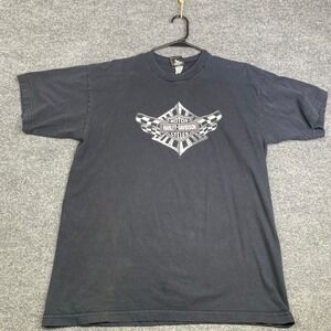 Vintage 2004 Harley Davidson Chandler AZ T Shirt Mens XL Black Holoubek Graphic